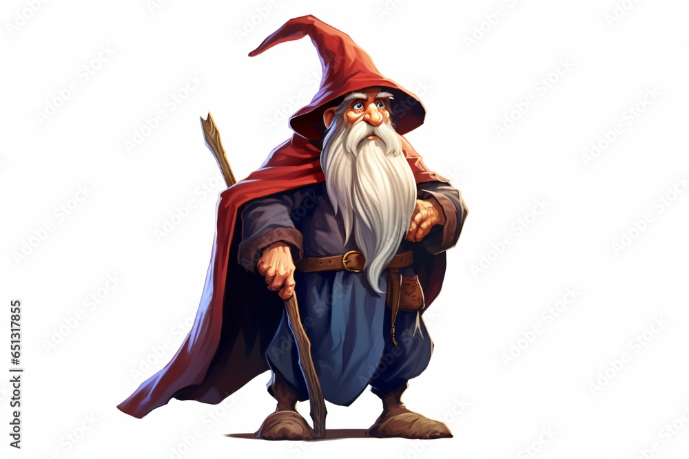Graphic illustration vector of a wizard