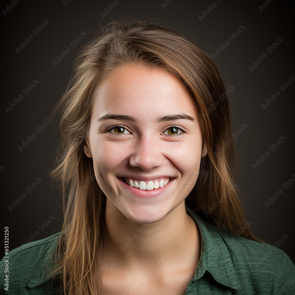 portrait of a smiling woman portrait of a smiling woman