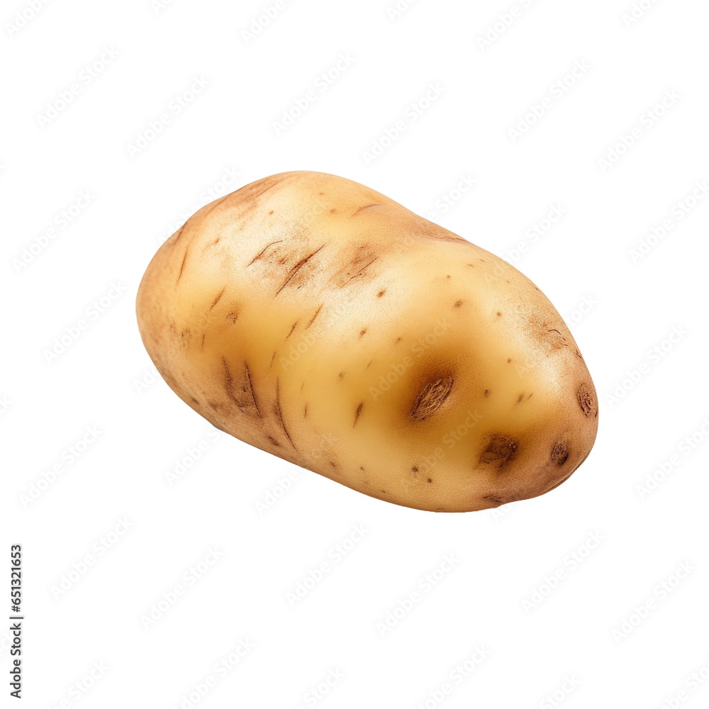 White Potato Isolated on a Transparent Background White Potato Isolated on a Transparent Background