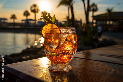 a cocktail by the oceanside