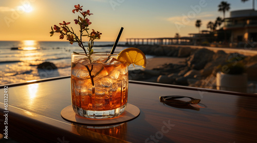 a cocktail by the oceanside photo