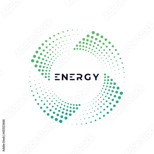 vector energy logo with circular circle concept idea