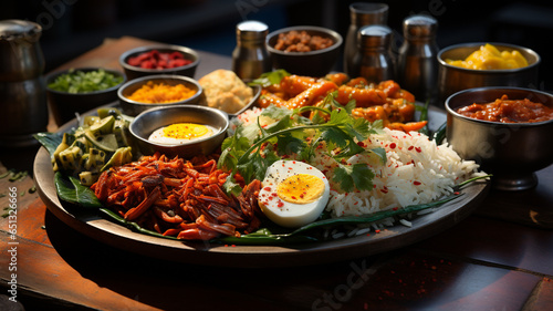 Traditional Indian cuisine, use of spices, milk, dairy products, but also meat and vegetables