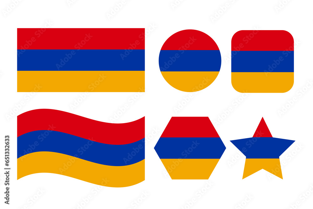 Fototapeta premium Armenia flag simple illustration for independence day or election