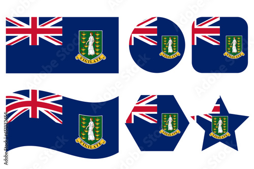 British Virgin Islands flag simple illustration for independence day or election