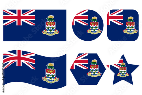Cayman Islands flag simple illustration for independence day or election