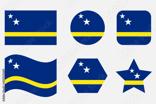 Curacao flag simple illustration for independence day or election