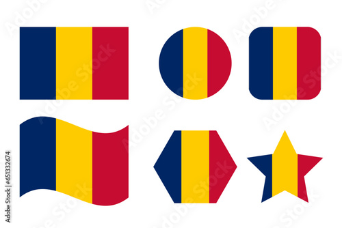 Free Download Chad flag simple illustration for independence day or election - GFXLoad