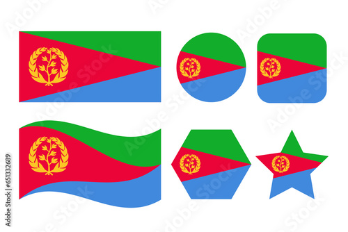 Eritrea flag simple illustration for independence day or election © Eugene B-sov