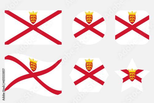 Jersey flag simple illustration for independence day or election