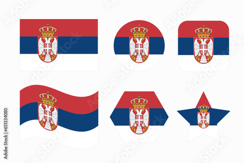 Serbia flag simple illustration for independence day or election photo