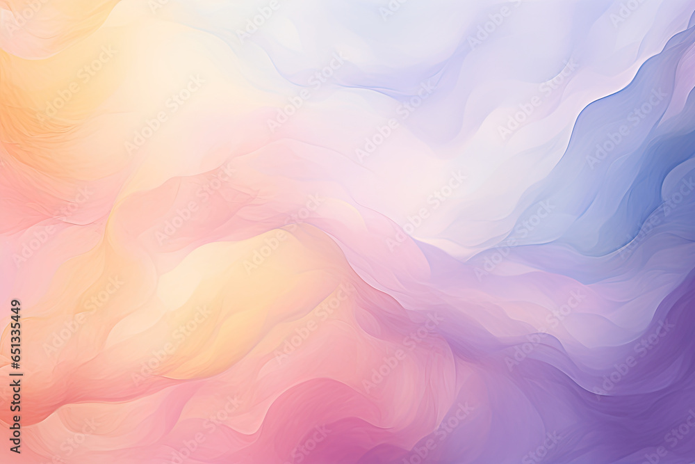 abstract colorful background with clouds, soft pastel, smooth cream silk