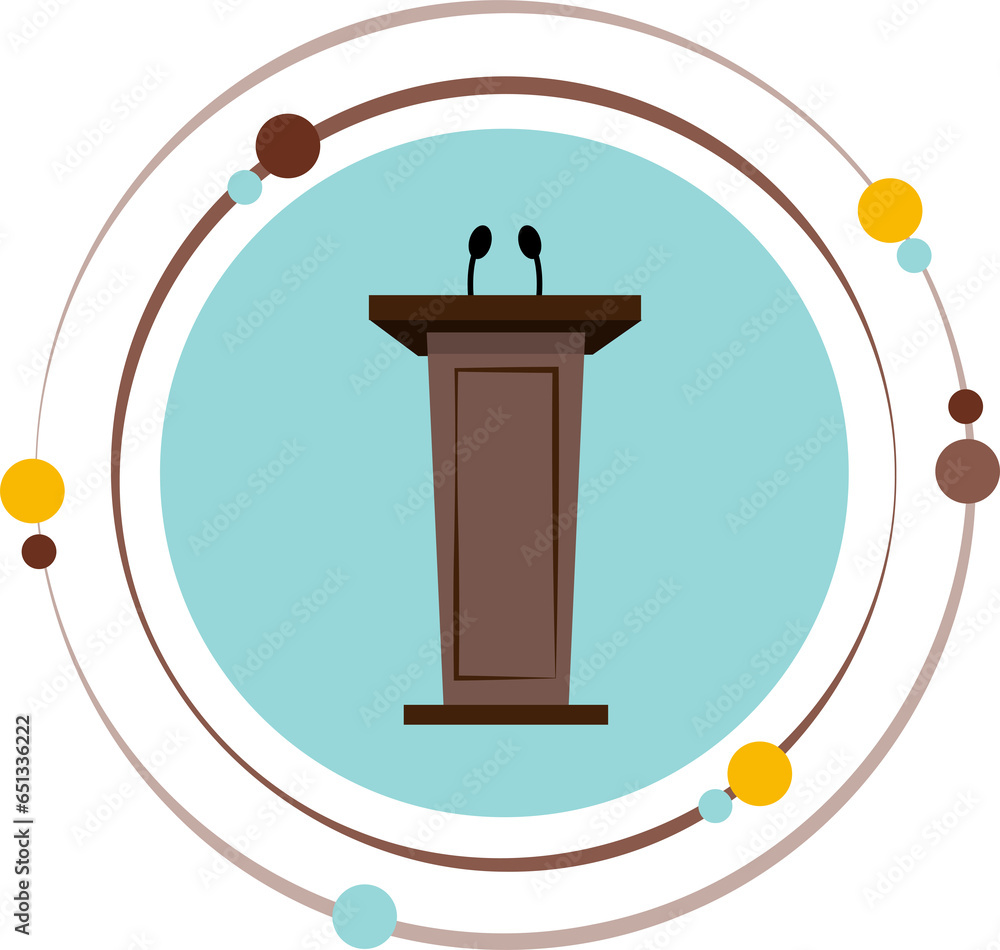Speaker podium vector graphic icon transparent background Speaker podium vector graphic icon transparent background