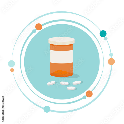 Prescription Rx vector illustration graphic icon