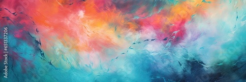 Abstract background with many vibrant colors and textures 