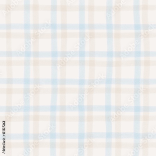 Blue Beige Plaid Hand Drawn Background