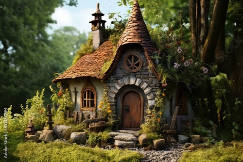 A small enchanting home. Generative AI © Melisande