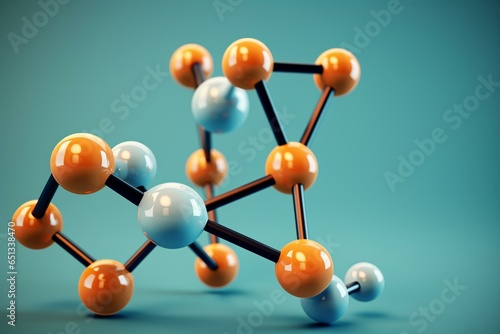 illustration of a ketone ester molecule. Generative AI photo