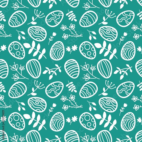 Easter eggs seamless cartoon stripes and polka dots pattern for fabrics and wrapping paper and kids clothes print