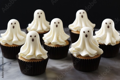 Cute Halloween Ghost Cupcakes