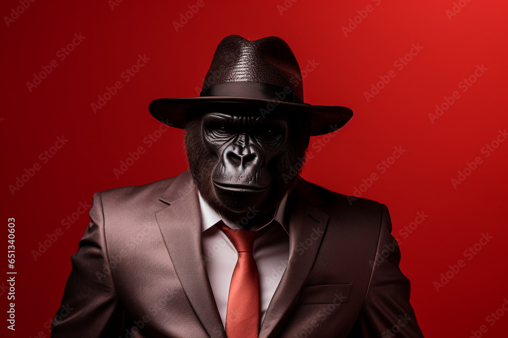 big monkey in cool suit