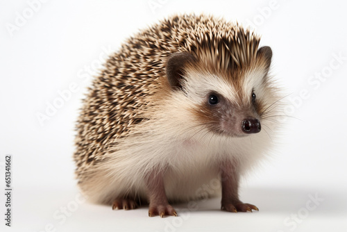Hedgehog, many angles, isolated on white background, Generative AI 