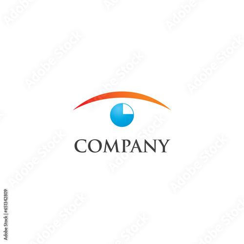 Eye optical horizone world lence community business, logo, design, brand identity, flat logo, company, editable, vector