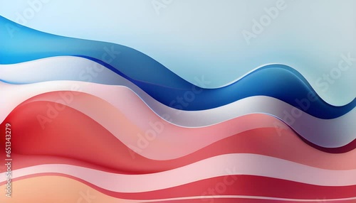 3D moving waves, soft pastel colors 3D animation, 3d model with movement