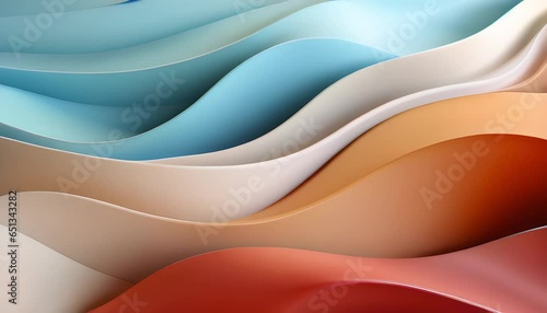 wave type movement, 3D animation with pastel colors for backgrounds, presentations
