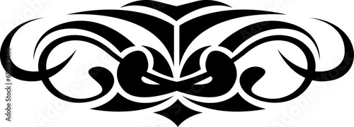 Black lines tattoo, tattoo illustration, vector on a white background.