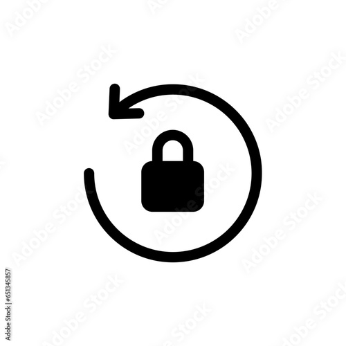 refresh rotate Lock icon , privacy icon , secure private security icons - update, repeat, reload padlock icon  - web ui interface website icons