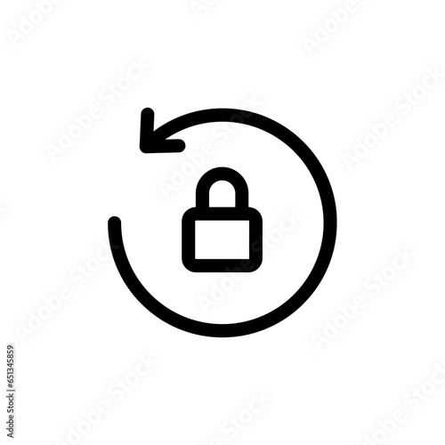 refresh rotate Lock icon , privacy icon , secure private security icons - update, repeat, reload padlock icon  - web ui interface website icons