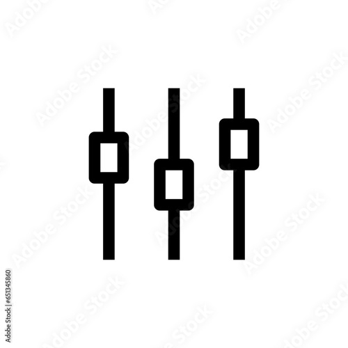 sound volume level icon, control panel slide icon, sound controller icon, Adjustment settings slider icon
