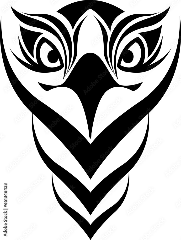 Osprey head tattoo, tattoo illustration, vector on a white background. Osprey head tattoo, tattoo illustration, vector on a white background.