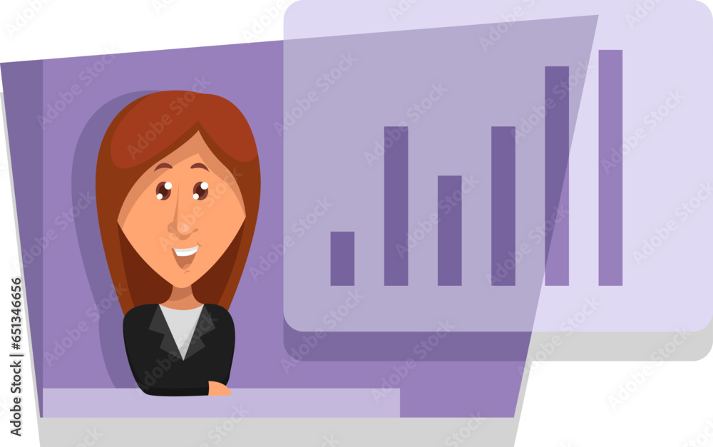 TV reporter on news, illustration, vector on a white background. TV reporter on news, illustration, vector on a white background.
