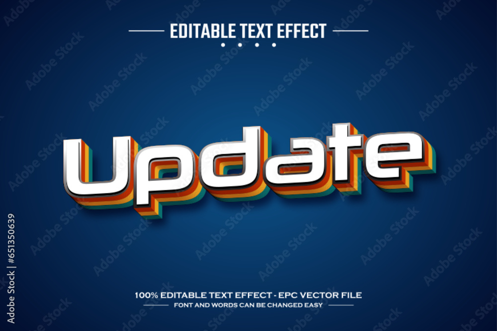Update 3D editable text effect template