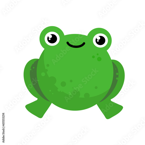 Cute green frog