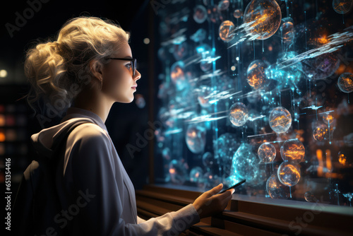 A person contemplating the ethical implications of artificial intelligence and technology on our lives. Generative Ai.