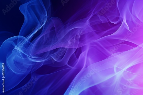Abstract blue and purple smoke background with a futuristic feel. Generative AI