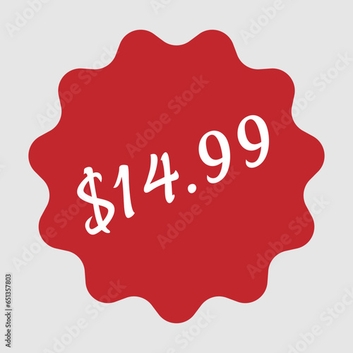 Red Price Tag $14.99