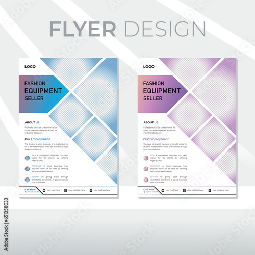 EPS modern digital marketing corporate vector vertical business sale flyer template.