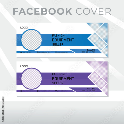 Vector EPS modern digital marketing business promotion and corporate facebook cover template.