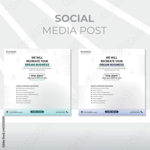 EPS Real estate digital marketing web banner social media and instagram post template banner.