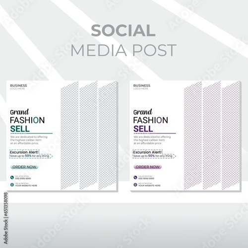 EPS Real estate digital marketing web banner social media and instagram post template banner.