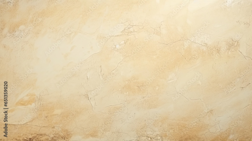 Fototapeta premium Vintage paper design. Colour old concrete wall texture background. Close up retro plain cream color cement wall background texture.