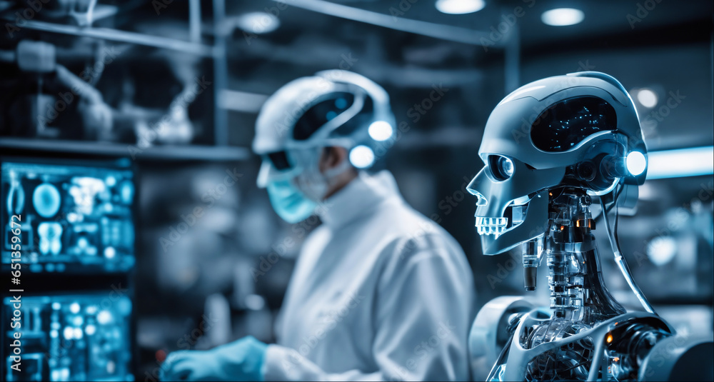 Fototapeta premium Concept of Modern Biological Gene Laboratory