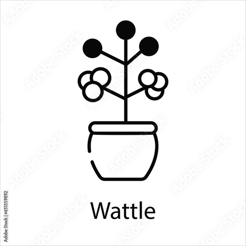 Wattle icon vector stock illustration