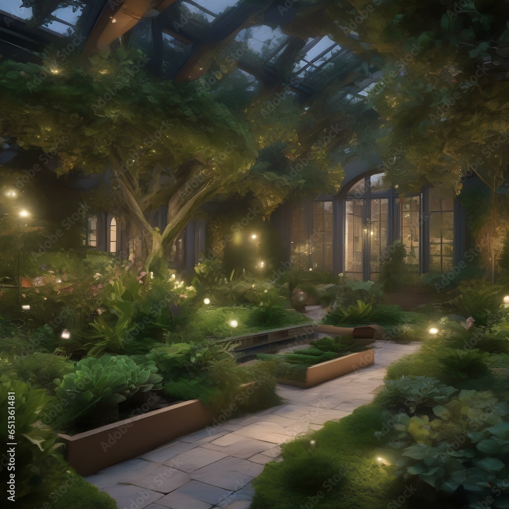 A garden where each plant is a living musical instrument, producing enchanting melodies when touched1