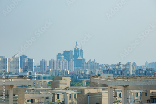 Canvas Print Lujiazui, Pudong New Area, Shanghai - city skyline scenery