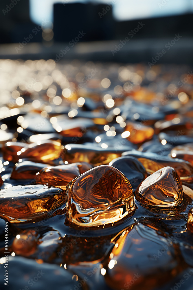 water and crystal rock. AI generative water and crystal rock. AI generative